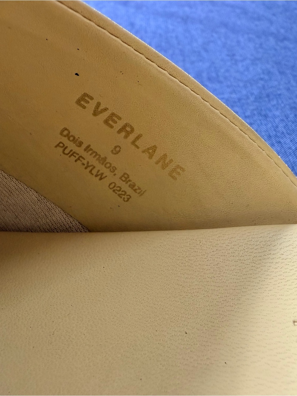 New EVERLANE puffa Yellow Leather Slide Clog - Picture 5 of 5